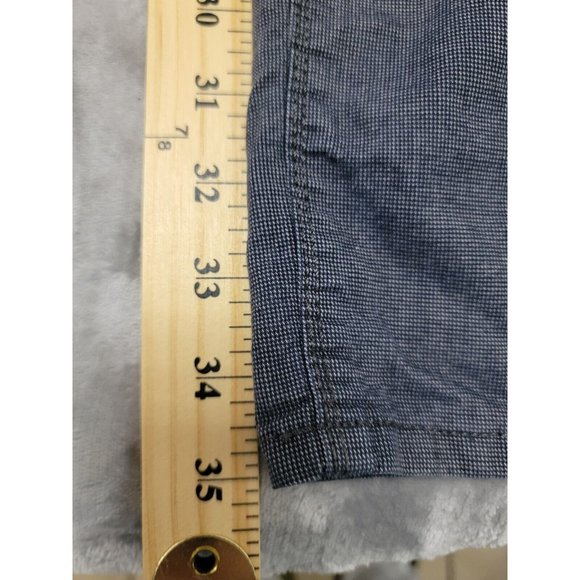 HUGO BOSS Maine1-10 Men Stretch Pants 36x35 Black Gray Straight FLAWED NO BUTTON - Picture 6 of 11